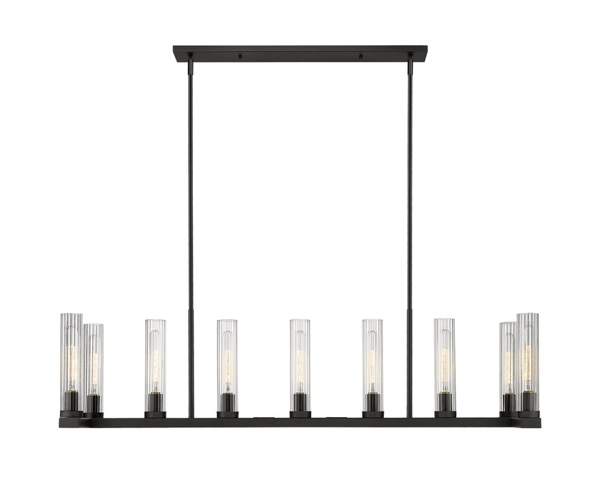 Linear Chandelier Z-Lite 3031-9L-BRZ Bronze Beau 9 Light Linear Chandelier Z-Lite