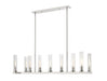 Linear Chandelier Z-Lite 3031-9L-PN Polished Nickel Beau 9 Light Linear Chandelier Z-Lite