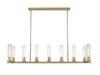 Linear Chandelier Z-Lite 3031-9L-RB Rubbed Brass Beau 9 Light Linear Chandelier Z-Lite