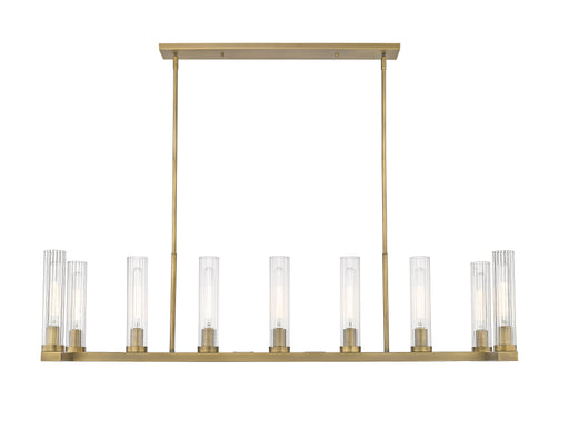 Linear Chandelier Z-Lite 3031-9L-RB Rubbed Brass Beau 9 Light Linear Chandelier Z-Lite