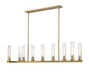 Linear Chandelier Z-Lite 3031-9L-RB Rubbed Brass Beau 9 Light Linear Chandelier Z-Lite