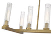 Linear Chandelier Z-Lite 3031-9L-RB Rubbed Brass Beau 9 Light Linear Chandelier Z-Lite