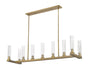 Linear Chandelier Z-Lite 3031-9L-RB Rubbed Brass Beau 9 Light Linear Chandelier Z-Lite