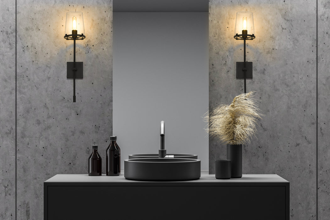 Wall Sconce Z-Lite 3032-1S-MB Matte Black Callista 1 Light Wall Sconce Z-Lite