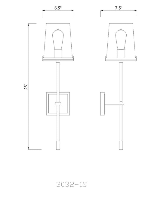 Wall Sconce Z-Lite 3032-1S-RB Rubbed Brass Callista 1 Light Wall Sconce Z-Lite