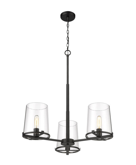 Chandelier Z-Lite 3032-3MB Matte Black Callista 3 Light Chandelier Z-Lite