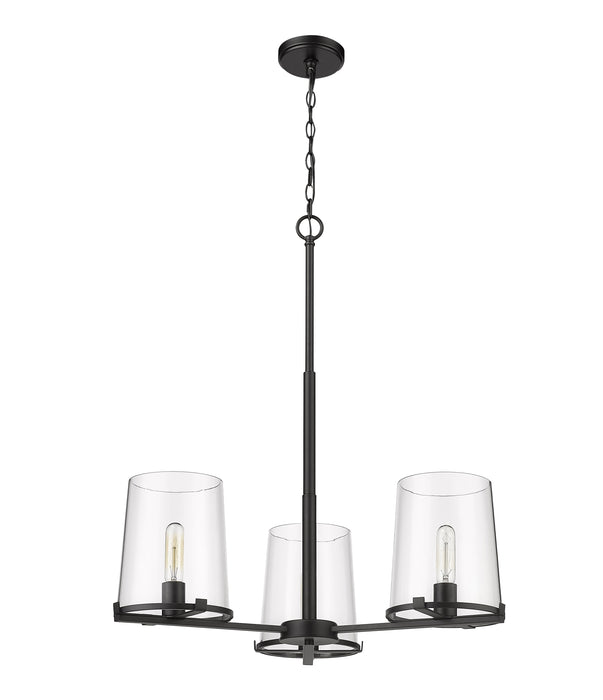 Chandelier Z-Lite 3032-3MB Matte Black Callista 3 Light Chandelier Z-Lite