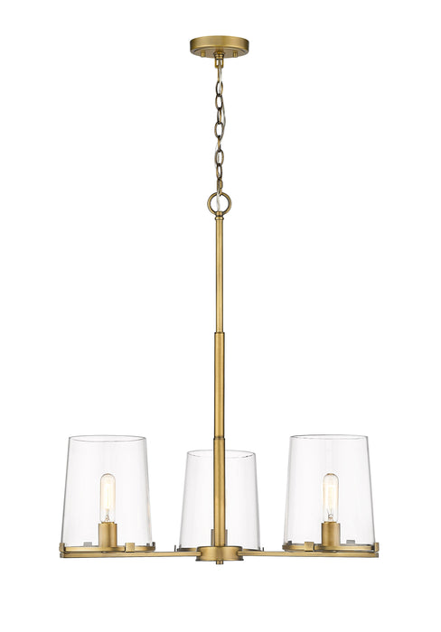 Chandelier Z-Lite 3032-3RB Rubbed Brass Callista 3 Light Chandelier Z-Lite
