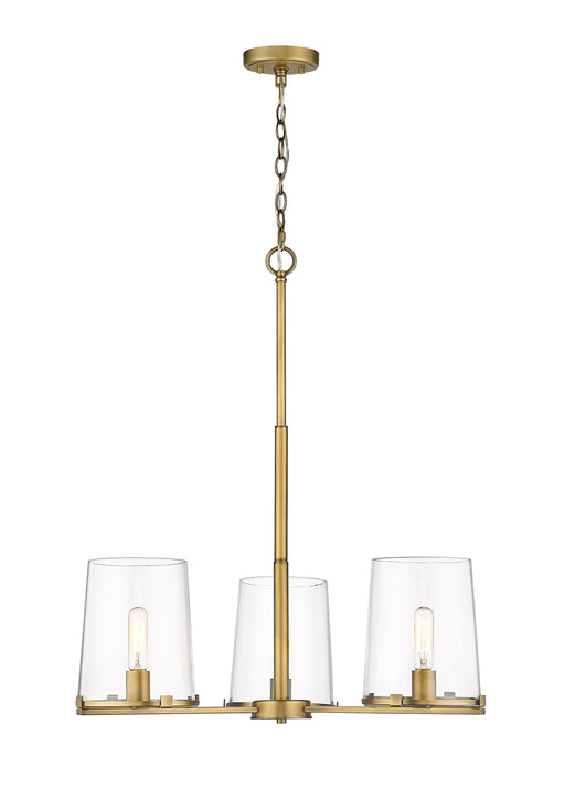 Chandelier Z-Lite 3032-3RB Rubbed Brass Callista 3 Light Chandelier Z-Lite