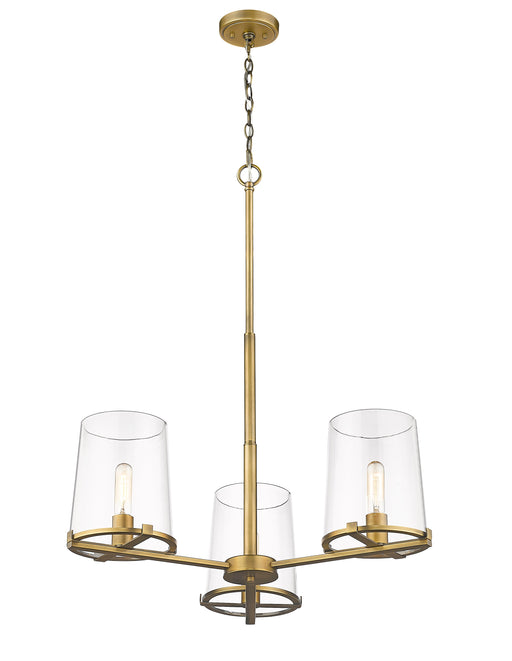 Chandelier Z-Lite 3032-3RB Rubbed Brass Callista 3 Light Chandelier Z-Lite