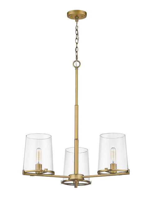 Chandelier Z-Lite 3032-3RB Rubbed Brass Callista 3 Light Chandelier Z-Lite
