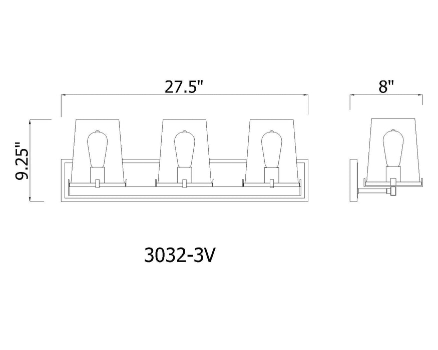 Vanity Z-Lite 3032-3V-PN Polished Nickel Callista 3 Light Vanity Z-Lite