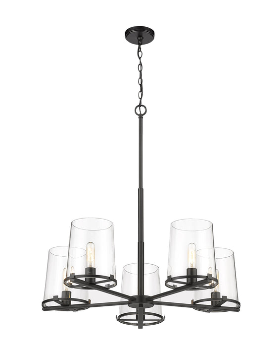 Chandelier Z-Lite 3032-5MB Matte Black Callista 5 Light Chandelier Z-Lite