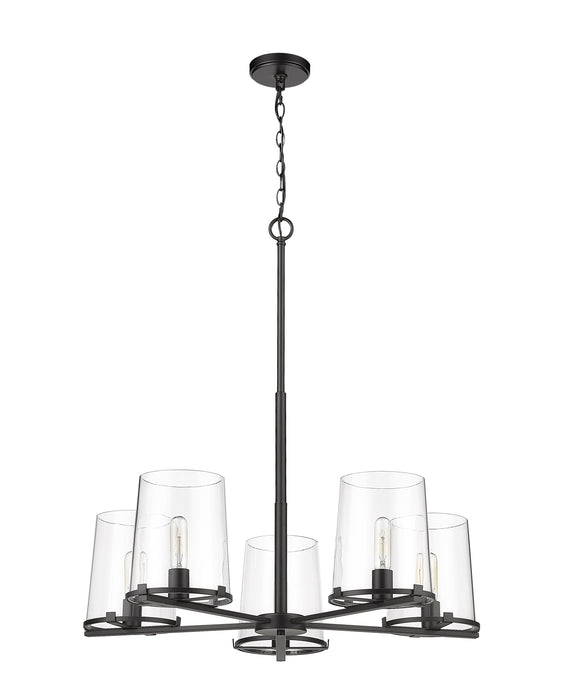 Chandelier Z-Lite 3032-5MB Matte Black Callista 5 Light Chandelier Z-Lite