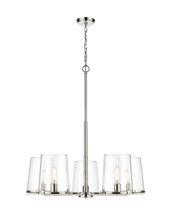 Chandelier Z-Lite 3032-5PN Polished Nickel Callista 5 Light Chandelier Z-Lite