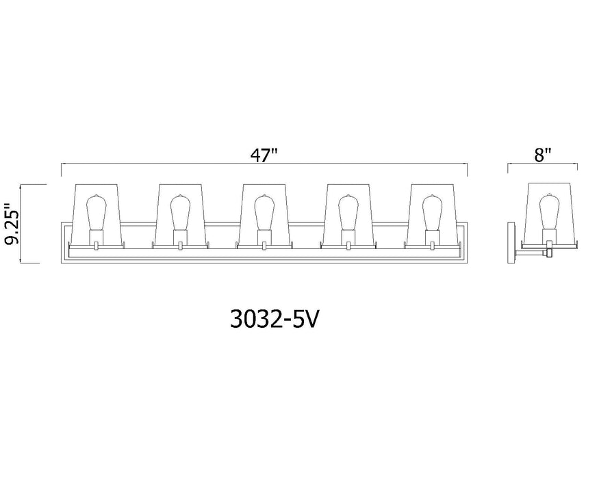 Vanity Z-Lite 3032-5V-PN Polished Nickel Callista 5 Light Vanity Z-Lite