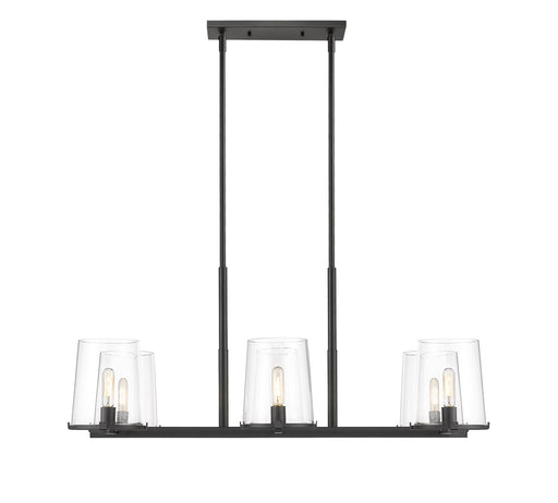 Linear Chandelier Z-Lite 3032-6L-MB Matte Black Callista 6 Light Linear Chandelier Z-Lite