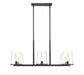Linear Chandelier Z-Lite 3032-6L-MB Matte Black Callista 6 Light Linear Chandelier Z-Lite