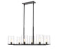 Linear Chandelier Z-Lite 3032-6L-MB Matte Black Callista 6 Light Linear Chandelier Z-Lite