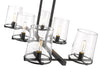 Linear Chandelier Z-Lite 3032-6L-MB Matte Black Callista 6 Light Linear Chandelier Z-Lite