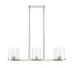 Linear Chandelier Z-Lite 3032-6L-PN Polished Nickel Callista 6 Light Linear Chandelier Z-Lite