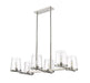 Linear Chandelier Z-Lite 3032-6L-PN Polished Nickel Callista 6 Light Linear Chandelier Z-Lite