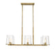 Linear Chandelier Z-Lite 3032-6L-RB Rubbed Brass Callista 6 Light Linear Chandelier Z-Lite