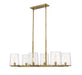Linear Chandelier Z-Lite 3032-6L-RB Rubbed Brass Callista 6 Light Linear Chandelier Z-Lite