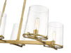Linear Chandelier Z-Lite 3032-6L-RB Rubbed Brass Callista 6 Light Linear Chandelier Z-Lite