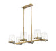 Linear Chandelier Z-Lite 3032-6L-RB Rubbed Brass Callista 6 Light Linear Chandelier Z-Lite