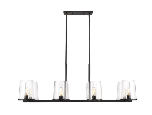 Linear Chandelier Z-Lite 3032-8L-MB Matte Black Callista 8 Light Linear Chandelier Z-Lite