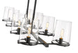 Linear Chandelier Z-Lite 3032-8L-MB Matte Black Callista 8 Light Linear Chandelier Z-Lite