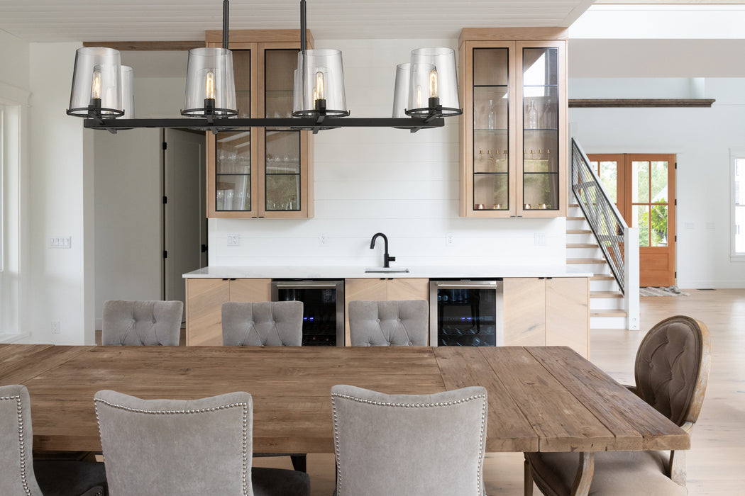 Linear Chandelier Z-Lite 3032-8L-MB Matte Black Callista 8 Light Linear Chandelier Z-Lite