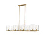 Linear Chandelier Z-Lite 3032-8L-RB Rubbed Brass Callista 8 Light Linear Chandelier Z-Lite