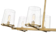 Linear Chandelier Z-Lite 3032-8L-RB Rubbed Brass Callista 8 Light Linear Chandelier Z-Lite