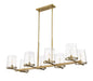 Linear Chandelier Z-Lite 3032-8L-RB Rubbed Brass Callista 8 Light Linear Chandelier Z-Lite