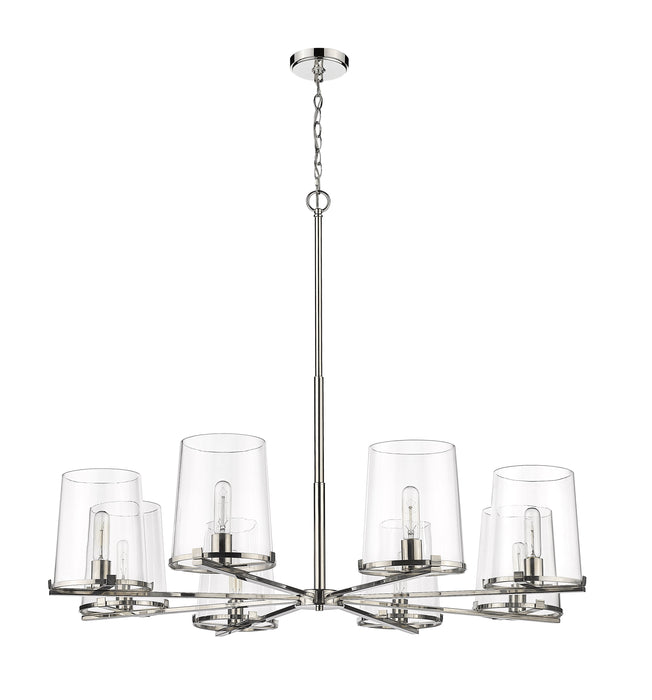Chandelier Z-Lite 3032-8PN Polished Nickel Callista 8 Light Chandelier Z-Lite