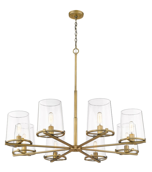 Chandelier Z-Lite 3032-8RB Rubbed Brass Callista 8 Light Chandelier Z-Lite
