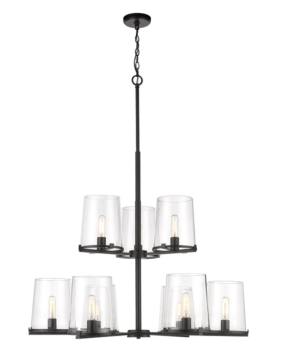 Chandelier Z-Lite 3032-9MB Matte Black Callista 9 Light Chandelier Z-Lite