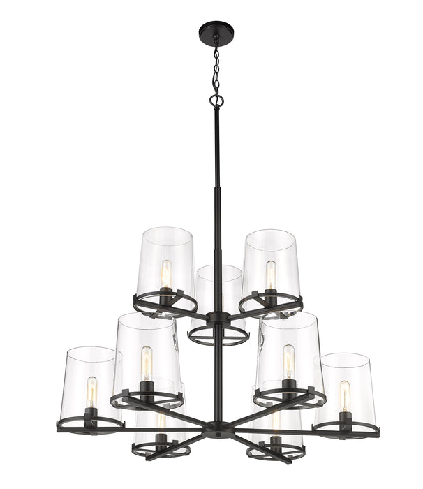 Chandelier Z-Lite 3032-9MB Matte Black Callista 9 Light Chandelier Z-Lite