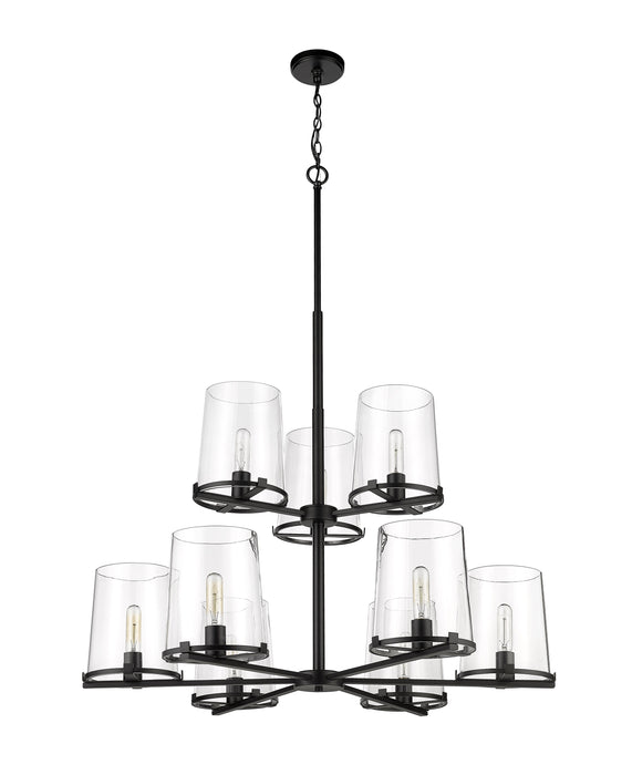 Chandelier Z-Lite 3032-9MB Matte Black Callista 9 Light Chandelier Z-Lite