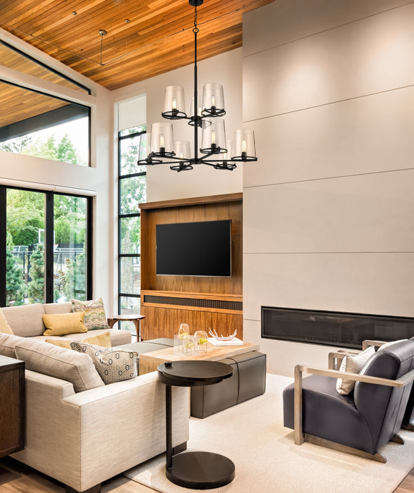 Chandelier Z-Lite 3032-9MB Matte Black Callista 9 Light Chandelier Z-Lite