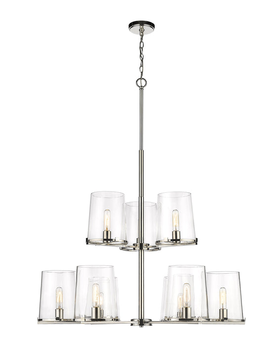 Chandelier Z-Lite 3032-9PN Polished Nickel Callista 9 Light Chandelier Z-Lite