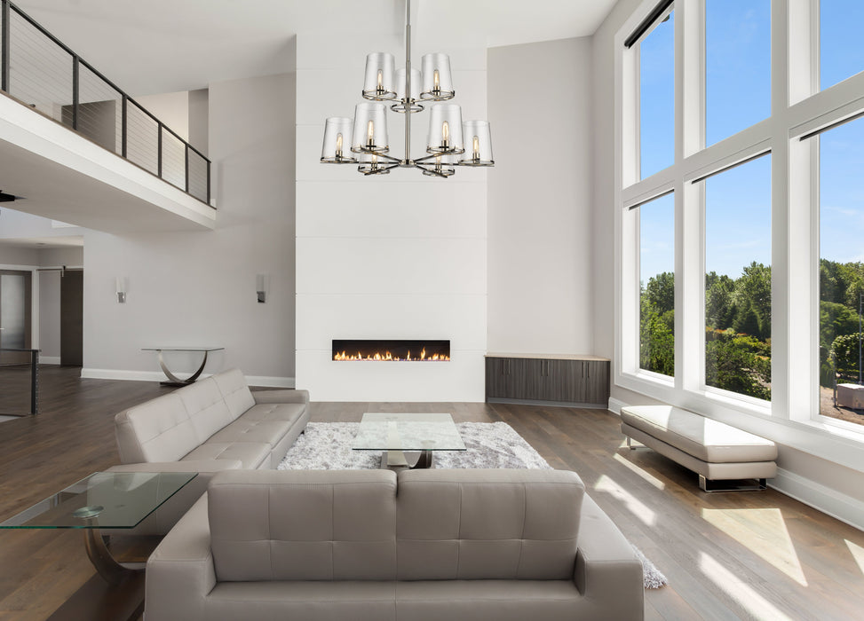 Chandelier Z-Lite 3032-9PN Polished Nickel Callista 9 Light Chandelier Z-Lite