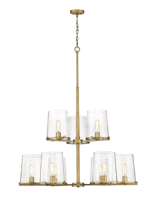 Chandelier Z-Lite 3032-9RB Rubbed Brass Callista 9 Light Chandelier Z-Lite