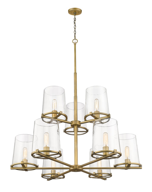 Chandelier Z-Lite 3032-9RB Rubbed Brass Callista 9 Light Chandelier Z-Lite
