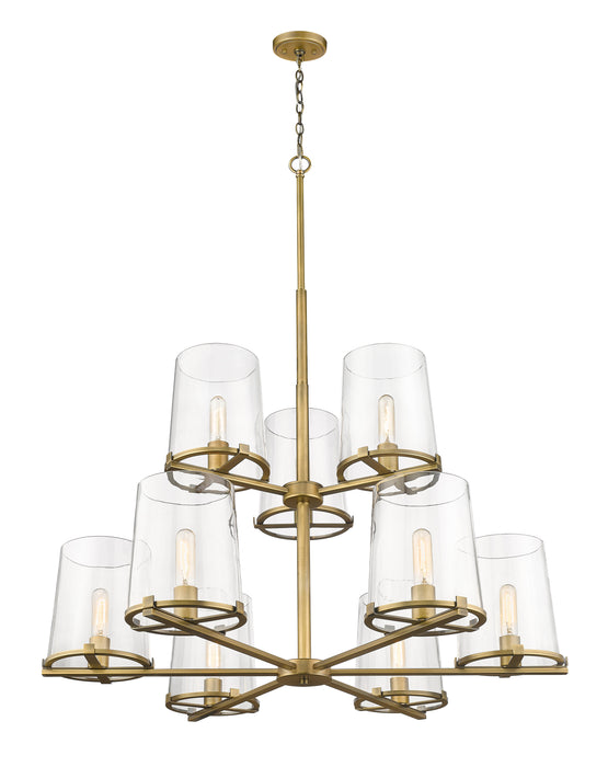 Chandelier Z-Lite 3032-9RB Rubbed Brass Callista 9 Light Chandelier Z-Lite