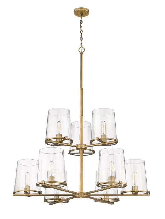 Chandelier Z-Lite 3032-9RB Rubbed Brass Callista 9 Light Chandelier Z-Lite