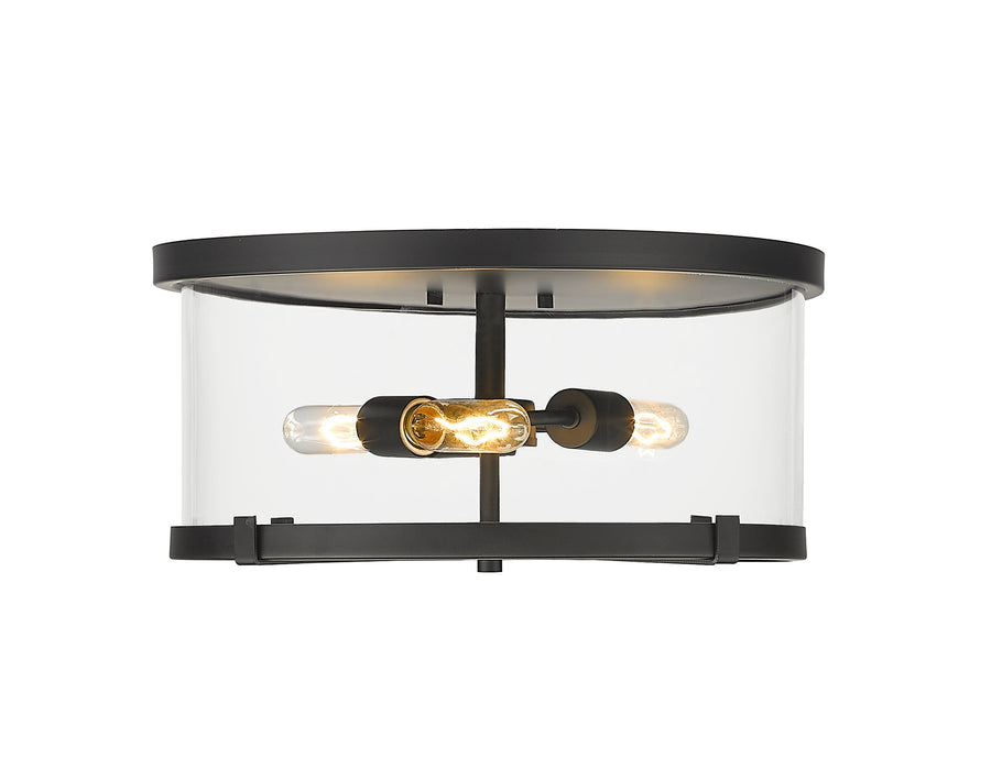 Flush Mount Z-Lite 3032F-MB Matte Black Callista 3 Light Flush Mount Z-Lite