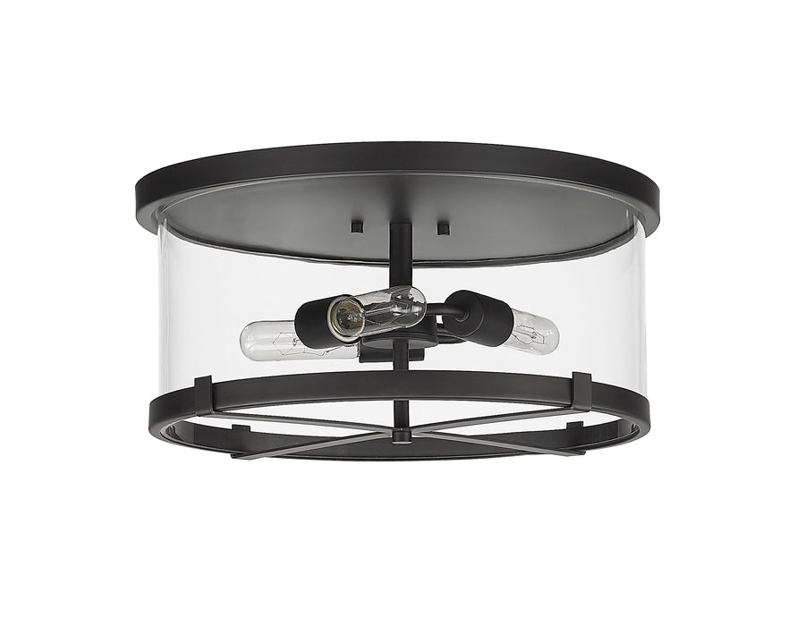 Flush Mount Z-Lite 3032F-MB Matte Black Callista 3 Light Flush Mount Z-Lite